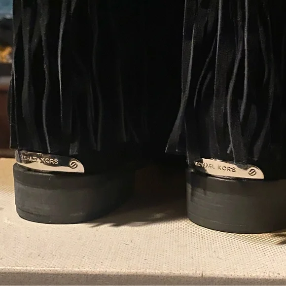 MICHAEL KORS Black Fringe Ankle Booties NWOT - Picture 13 of 15